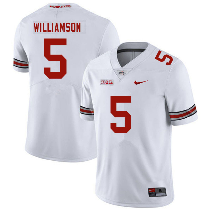 Men #5 Marcus Williamson Ohio State Buckeyes College Football Jerseys Sale-White